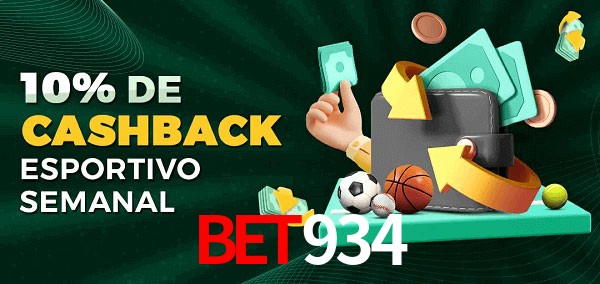 10% de bônus de cashback na bet934