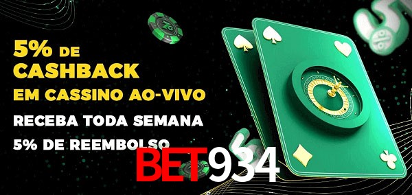 Promoções do cassino ao Vivo bet934